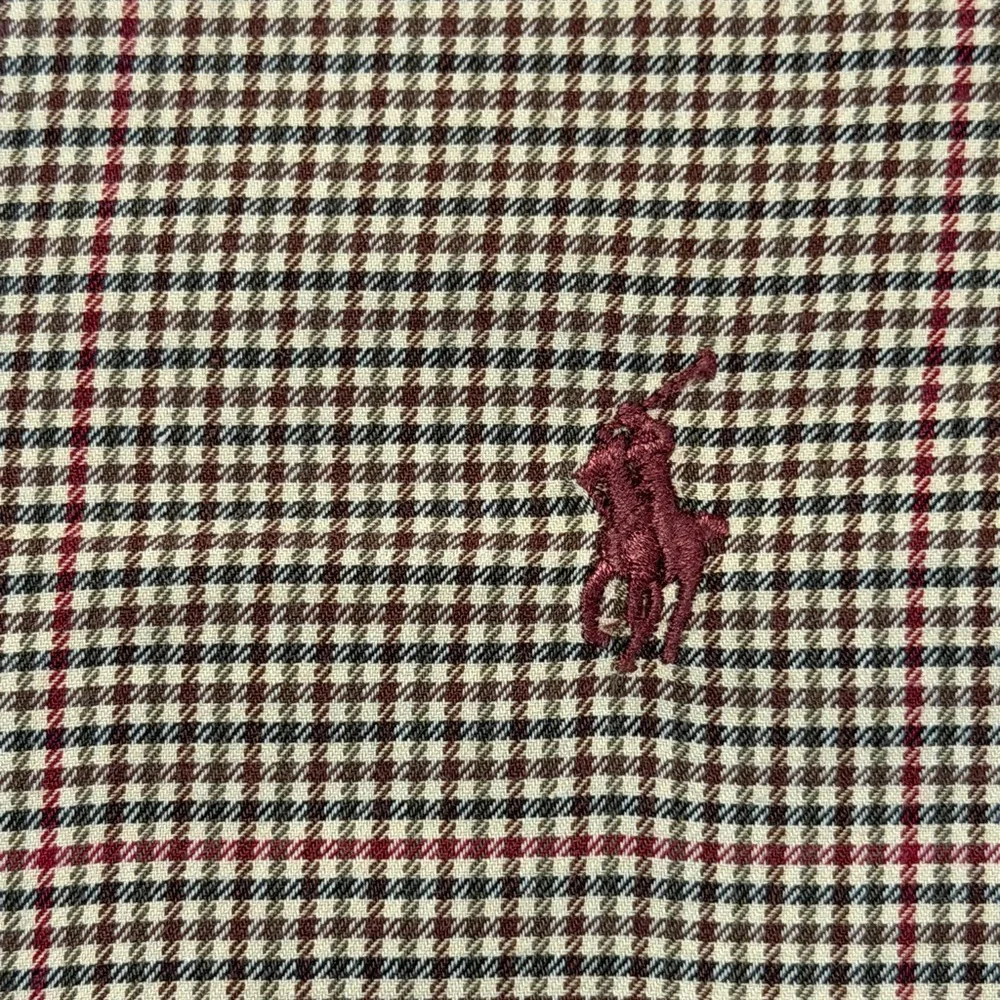 Polo Ralph Lauren Postboy Cotton Button Up Plaid Long Sleeve Mens 16-35‎
